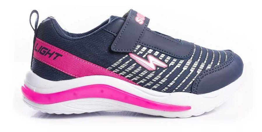 Ninas SOUTH-1 | Zapatillas Con Luces Unisex Importadas Marca South-1 Azul Fucsia