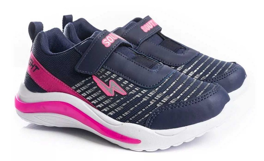 Ninas SOUTH-1 | Zapatillas Deportivas Infantil Unisex Con Luces Led Timothea Azul Fucsia