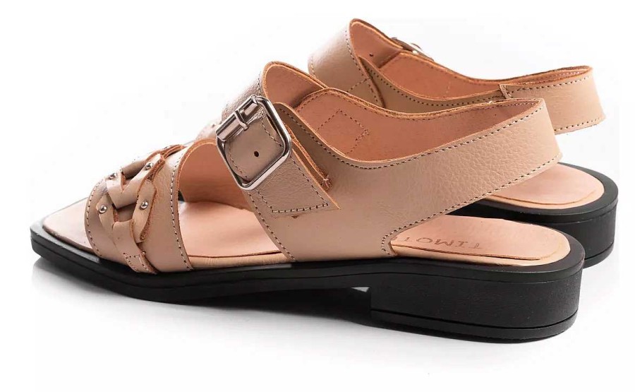 Mujer Sucre | Sandalias Zapatos Mujer Dama En Cuero Comodas Franciscanas Beige