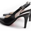 Mujer Lady Comfort | Zapatos Mujer Stilettos De Vestir Taco Foliado Negro