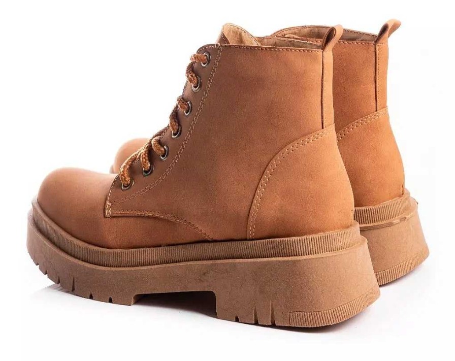 Mujer Timothea | Botas Borcegos Mujer Plataforma Cuero Cordones Livianas Suela