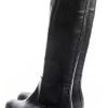 Mujer Timothea | Botas Zapatos Mujer Cana Alta Largas Estilo Montar Base Baja Negro