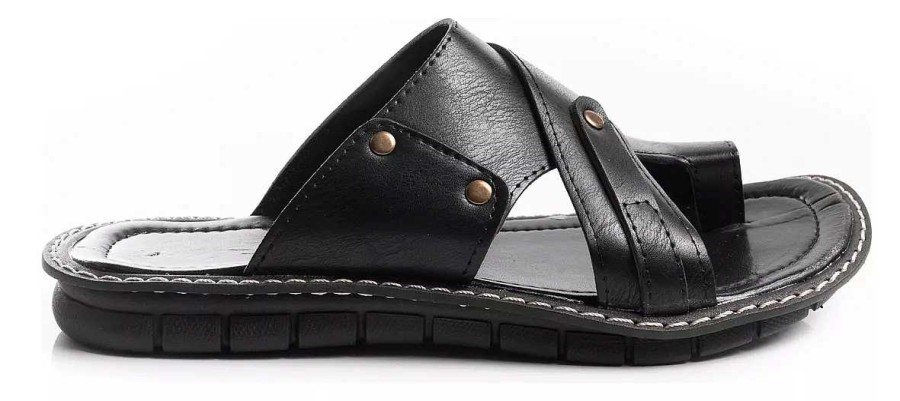 Hombre Timothea | Sandalias Ojotas Hombre Urbanas Livianas Comfor Timothea Negro