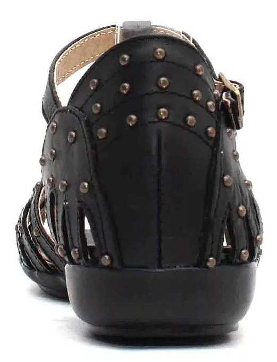 Mujer Timothea | Sandalias Zapatos Mujer Dama En Cuero Comodas Franciscanas Negro