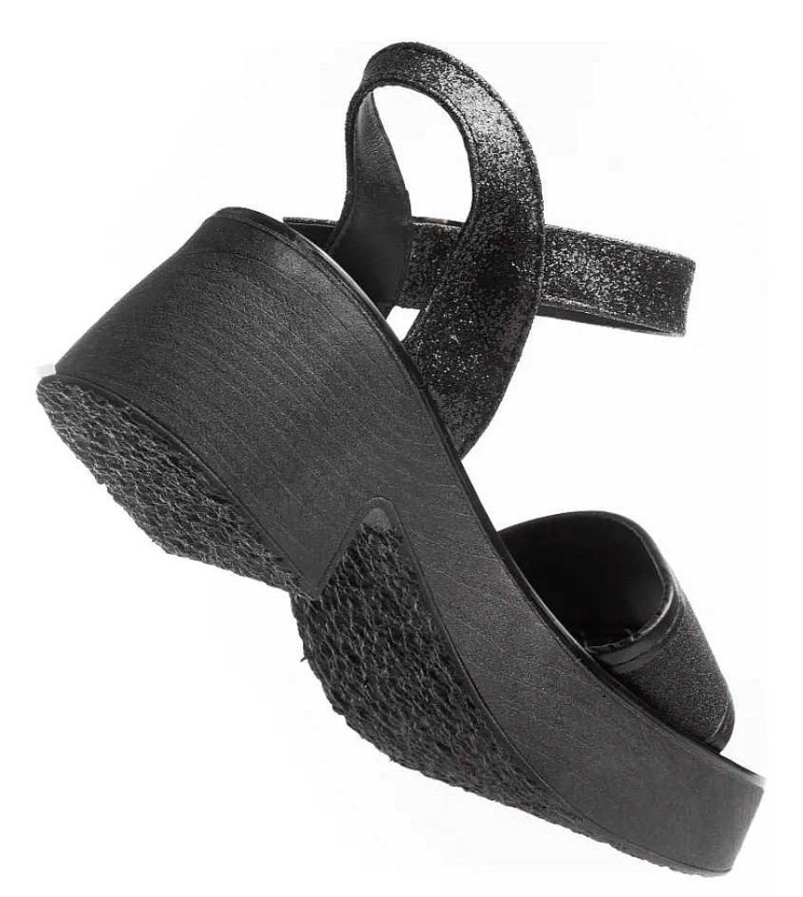 Mujer Timothea | Sandalias Zapatos Mujer Plataformas Suecos Livianos Fiesta Negro