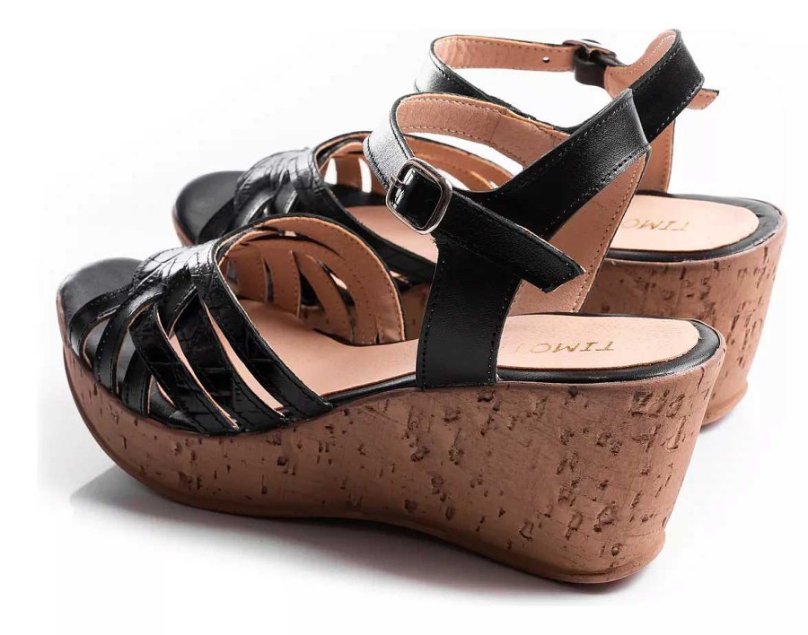 Mujer Timothea | Sandalias Mujer Plataformas Taco Chino Urbanas Livianas Moda Negro