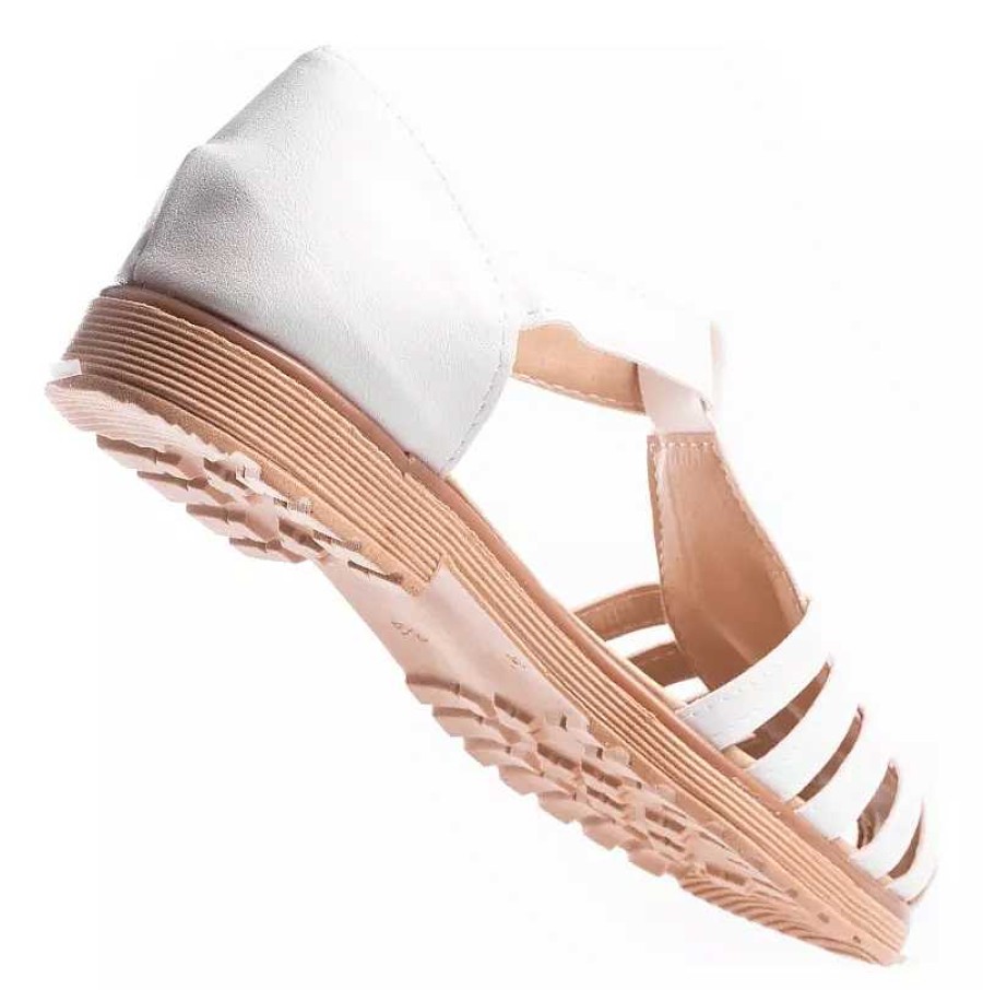 Mujer Timothea | Sandalias Mujer Zapatos Chatas Urbanas Ultra Comodas Blanco