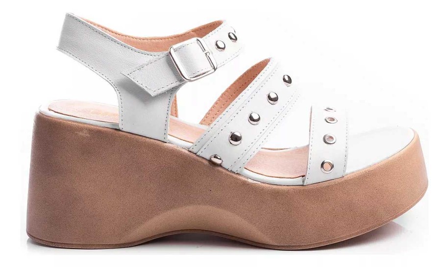 Mujer Sucre | Sandalias Zapatos Mujer Elegantes Noche Cuero Comodas Blanco