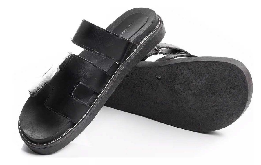 Mujer Timothea | Sandalias Mujer Ojotas Zapatos Bajas Super Comodas Elegante Negro