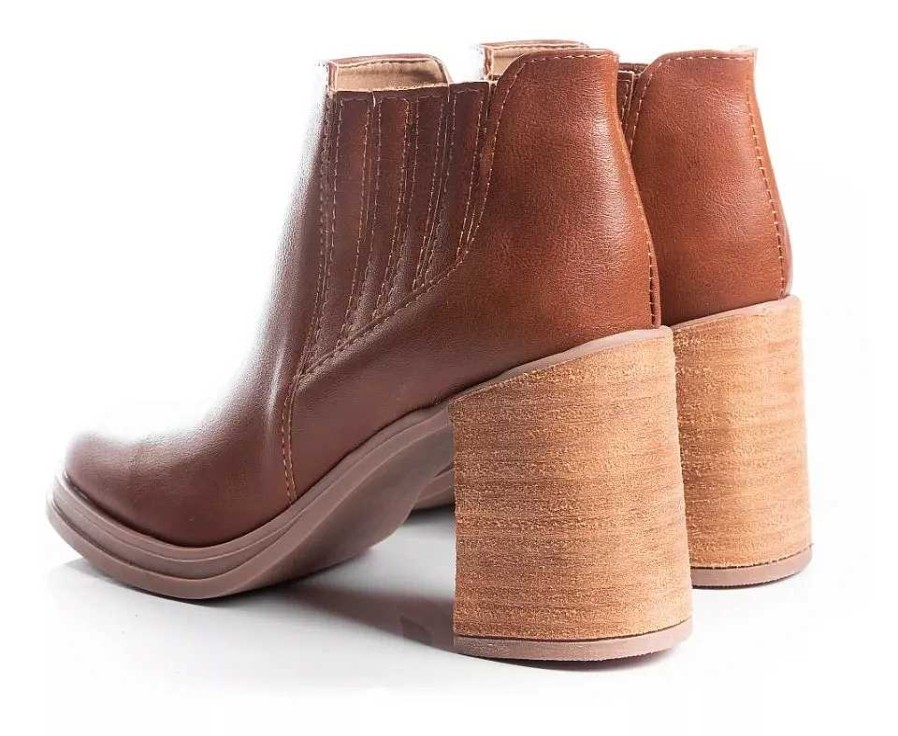 Mujer Timothea | Botinetas Mujer Zapatos Botas Elastico Cuero Taco Fino