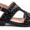 Mujer Timothea | Sandalias Ojotas Mujer Cuero Vacuno Urbanas Comodas Livianas Negro