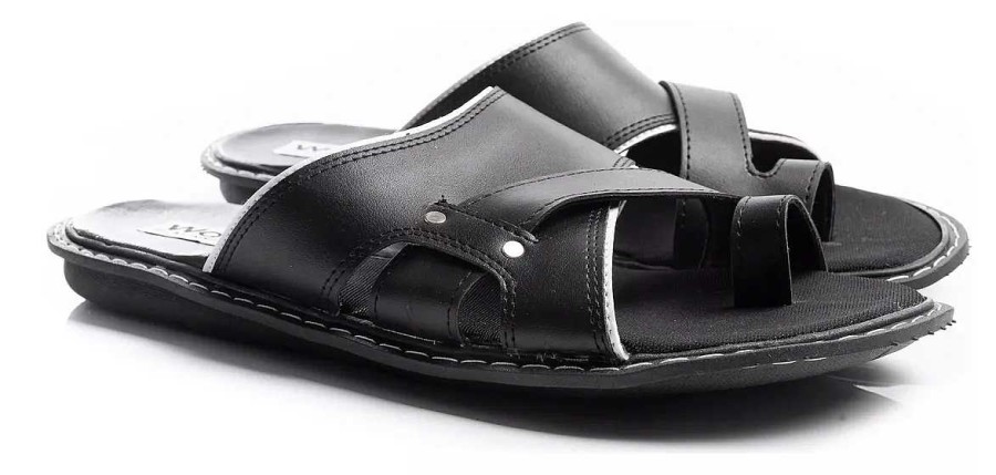 Hombre Wolf | Sandalias Ojotas Hombre Urbanas Livianas Comfortables Negro