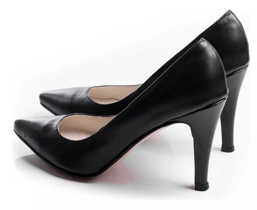 Mujer Timothea | Zapatos Mujer Stilettos Mujer Cuero Vacuno Taco Fino Fiesta Negro