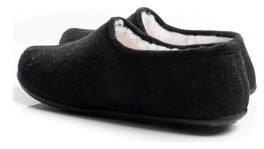 Mujer Faraon | Pantuflas Hornito Unisex Corderito Cerradas Talles 35 A 45 Negro