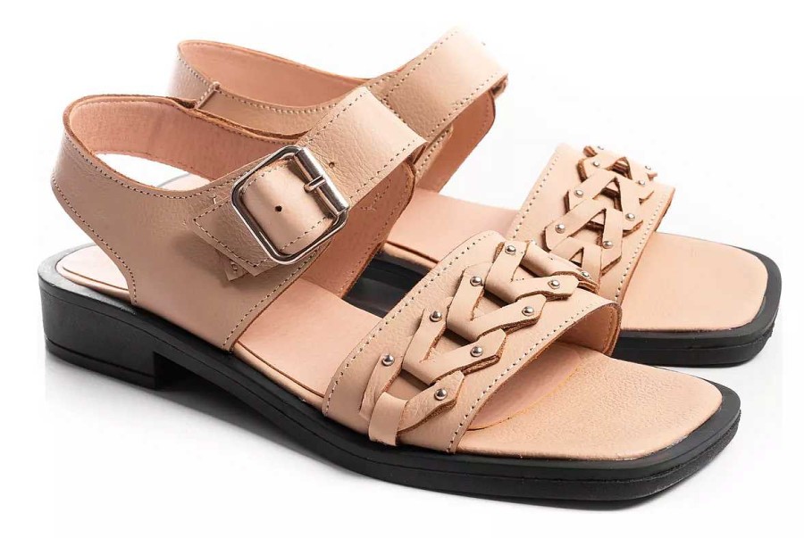 Mujer Sucre | Sandalias Zapatos Mujer Dama En Cuero Comodas Franciscanas Beige