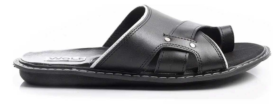 Hombre Wolf | Sandalias Ojotas Hombre Urbanas Livianas Comfortables Negro