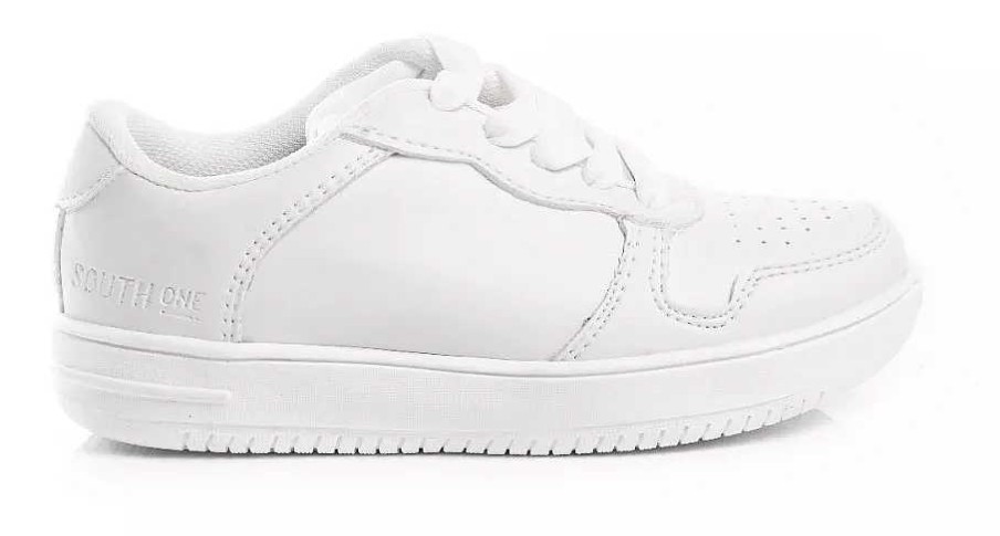 Mujer SOUTH-1 | Zapatillas Zapatos Colegial Escolar Unisex Reforzadas Blanco