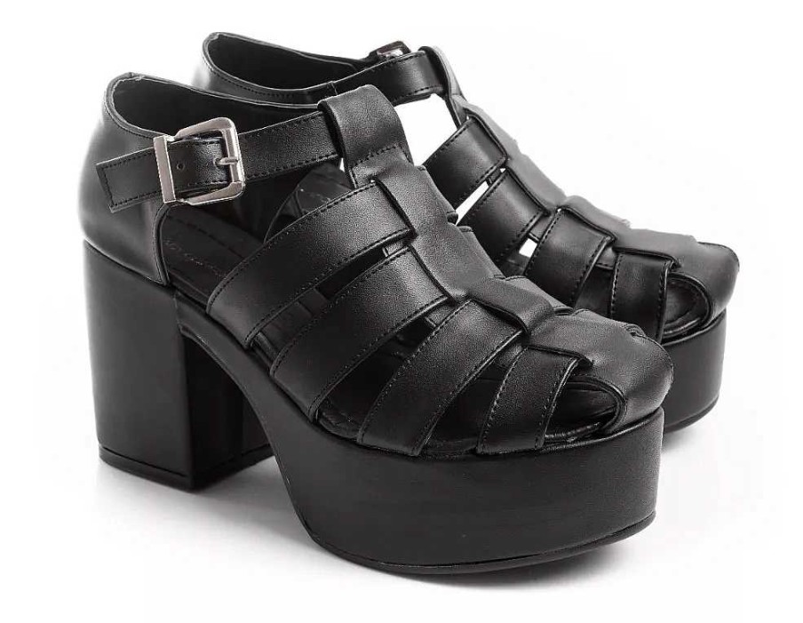 Mujer Lady Comfort | Sandalias Zapatos Mujer Plataformas Suecos Comodos Livianos Negro